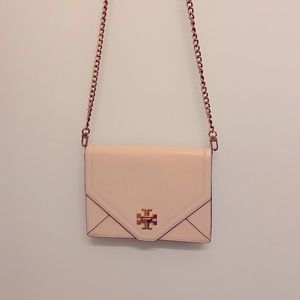 Tory Burch, blush pink crossbody/envelope purse, excellent condition